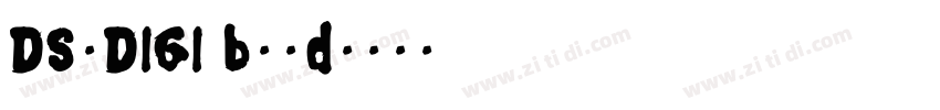 DS-DIGI bold字体转换